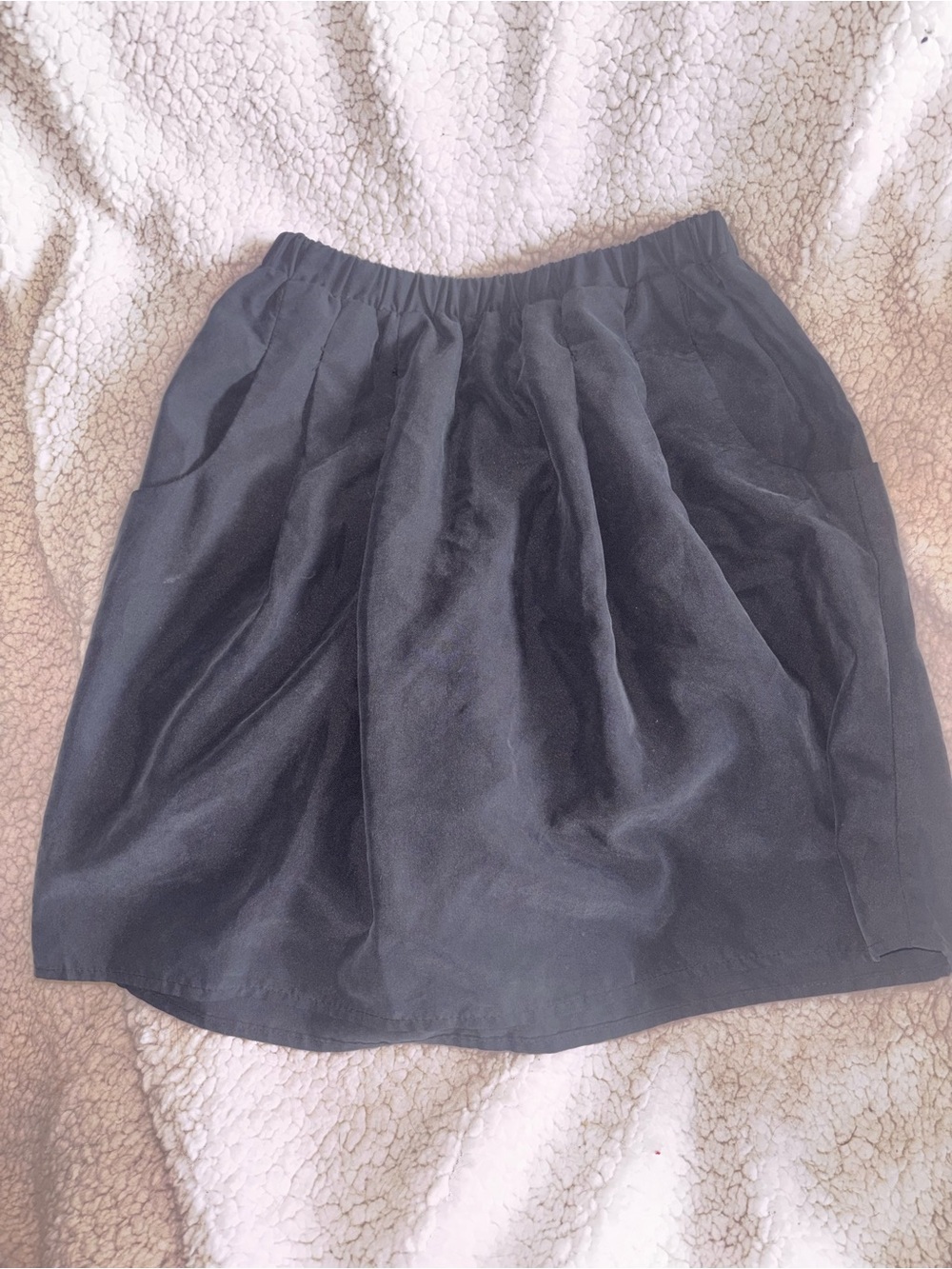 Sparkle & Fade Black Pleated Mini Skirt Pull On Elastic Waist Size S Y2K Indie